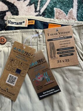 NWT Tailor Vintage Pants - Greenwich Slim Fit Khaki